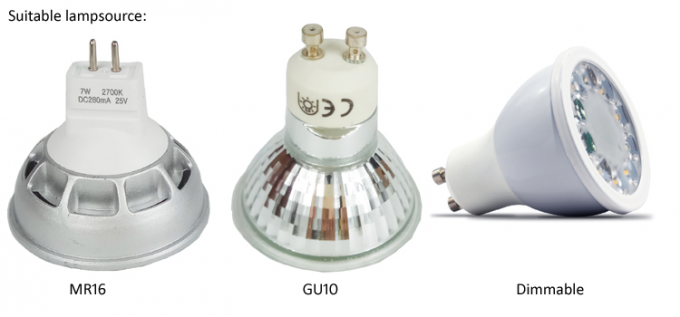 Gu10 η επιφάνεια τοποθέτησε την επιφάνεια των οδηγήσεων τοποθετεί Downlight με το αλουμίνιο ρίψεων κύβων